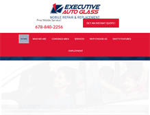 Tablet Screenshot of executiveautoglass.com